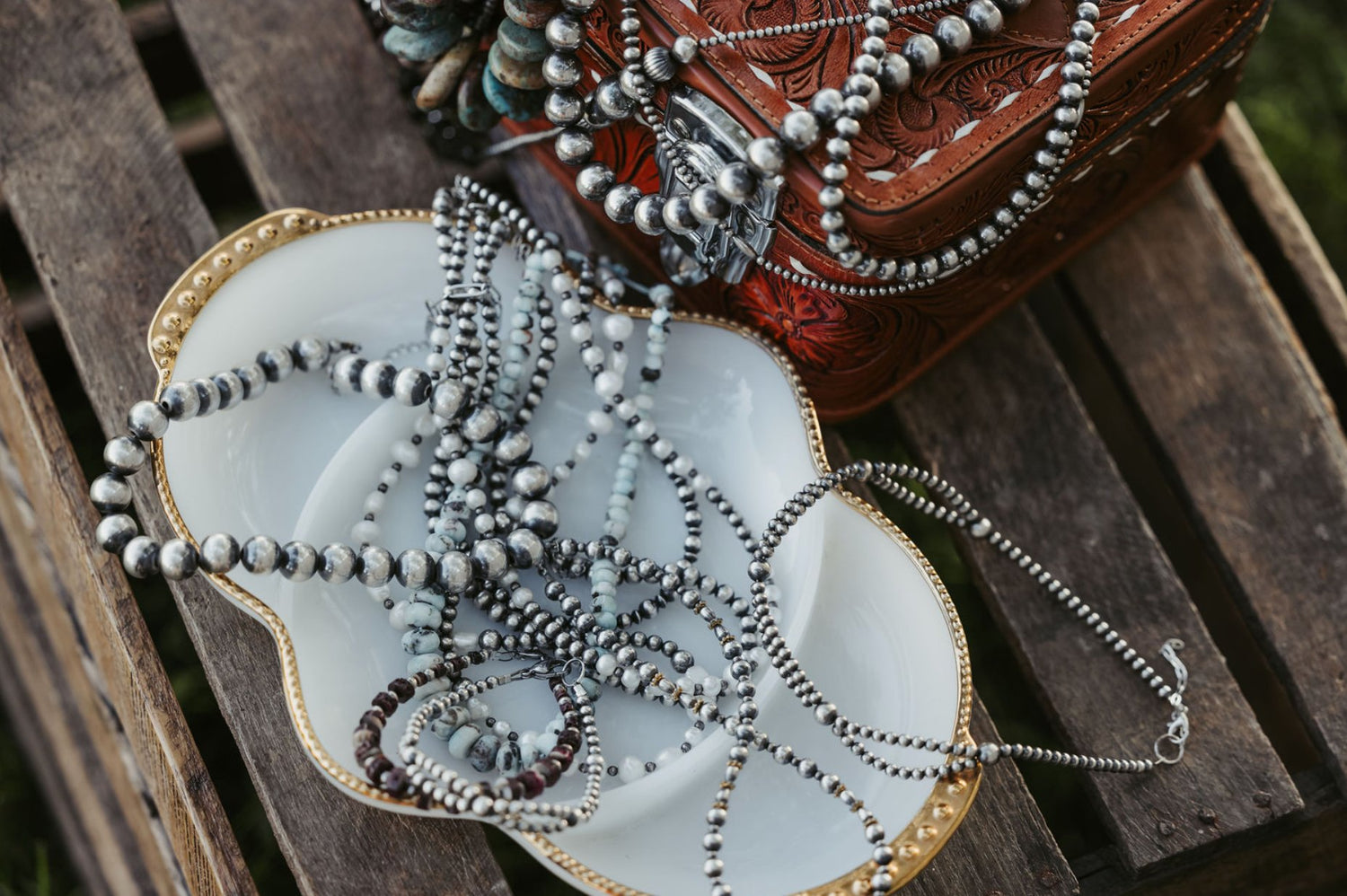 Navajo Style Pearls